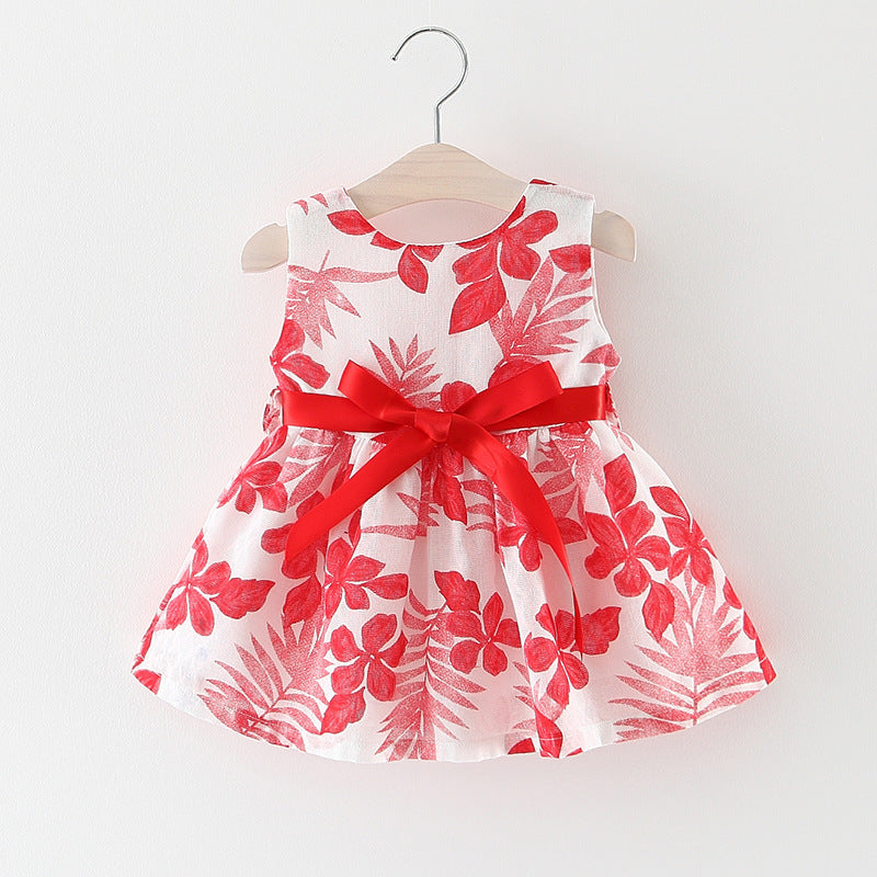 Children's wear, 2021 summer new baby dress, baby girl, Chinese Wind Vest, skirt tide